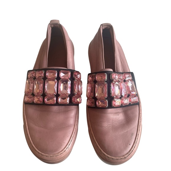 Gucci Shoes - Pink Gucci Rhinestone slip on sneakers shoes 36
